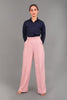 bluebird Women's Pink Bell Bottom Trouser - Veshbhoshaa