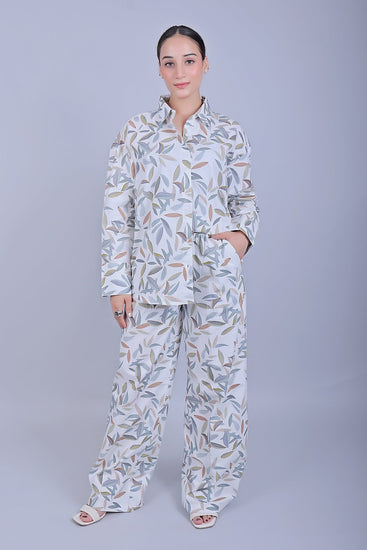 Bluebird Women's Printed Co - ord Set Gentle Leaf - Veshbhoshaa