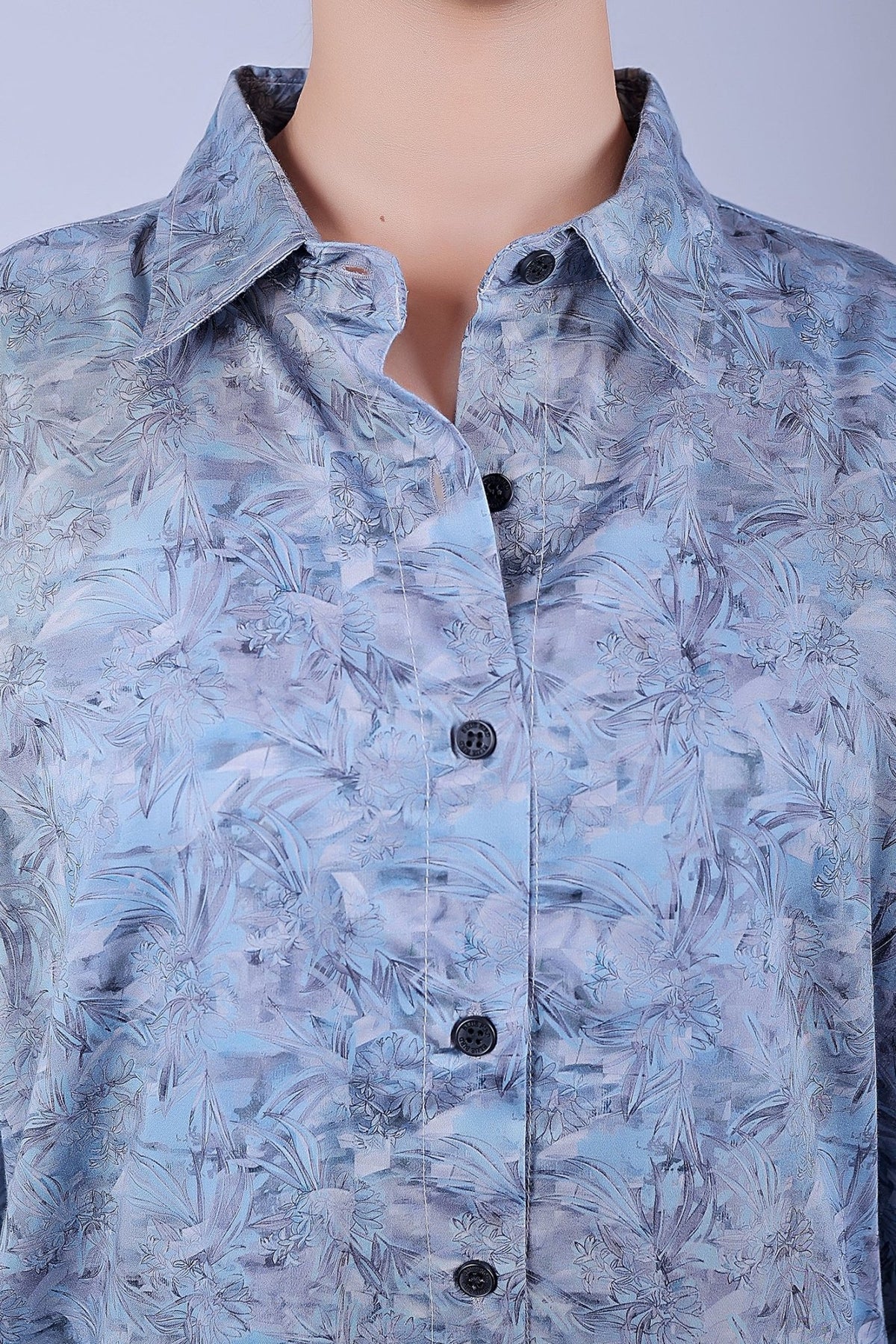 Bluebird Women's Printed Co - ord Set Rock Blue - Veshbhoshaa
