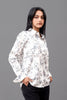 Bluebird Women's White Floral Print Satin Shirt - Veshbhoshaa