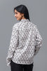 Bluebird Women's White Printed Satin Shirt - Veshbhoshaa