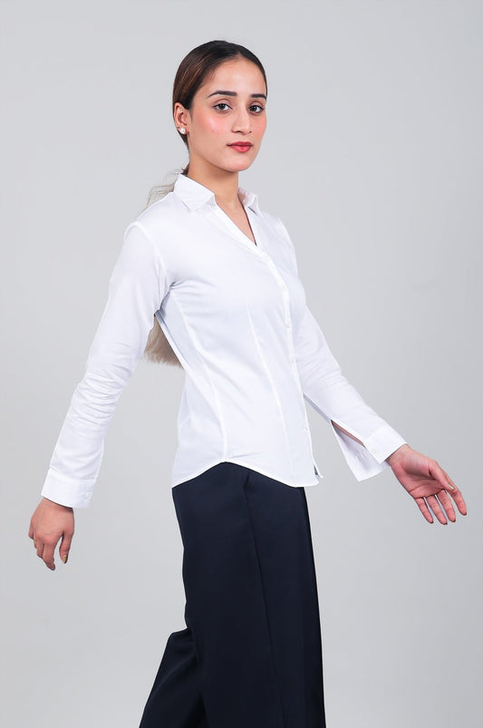 bluebird Women's White Shirt - Veshbhoshaa