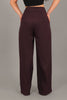 bluebird Women's Wine Bell Bottom Trouser - Veshbhoshaa