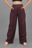 bluebird Women's Wine Bell Bottom Trouser - Veshbhoshaa