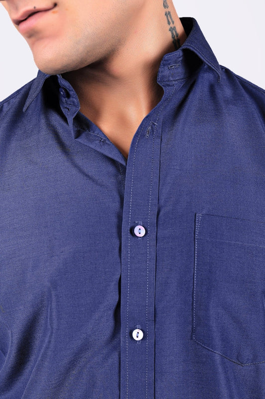 Bluebird Yale Blue Men's Office Shirt - Veshbhoshaa