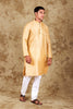 Bluesaanchi Banarsi Silk Cream Kurta Set - Veshbhoshaa