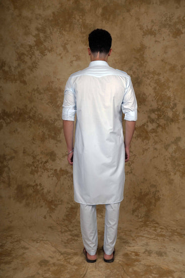 Bluesaanchi Blue Pathani Kurta with Trouser Pant - Veshbhoshaa