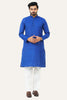 Bluesaanchi Blue Textured Men's Kurta Set - Veshbhoshaa