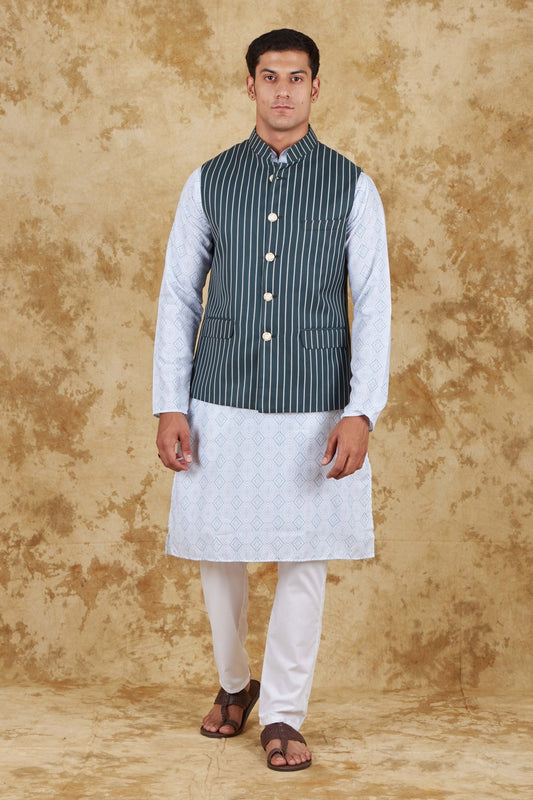 Bluesaanchi Casual Grey Waistcoat set - Veshbhoshaa