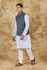 Bluesaanchi Casual Grey Waistcoat set - Veshbhoshaa