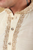 Bluesaanchi Chandery silk Light khaki Embroidered Kurta Set - Veshbhoshaa