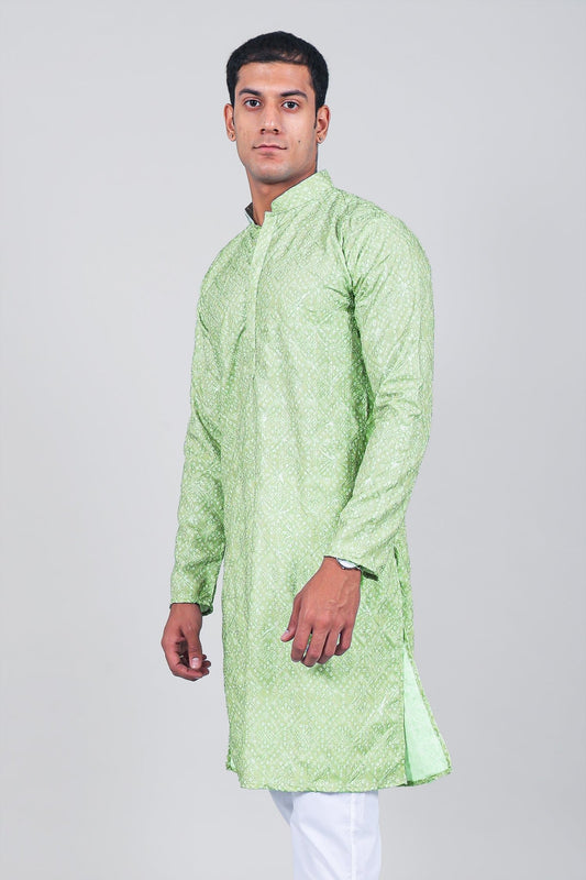 Bluesaanchi Effortlessly Stylish Green Kurta Sets for Men - Veshbhoshaa