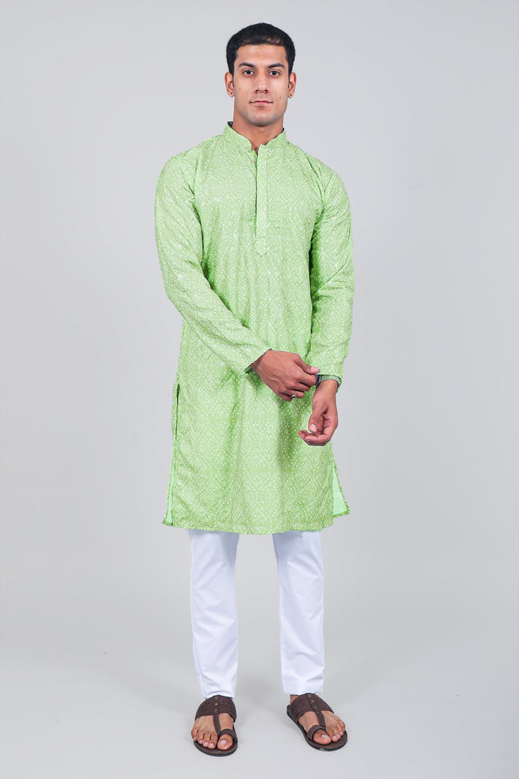 Bluesaanchi Effortlessly Stylish Green Kurta Sets for Men - Veshbhoshaa