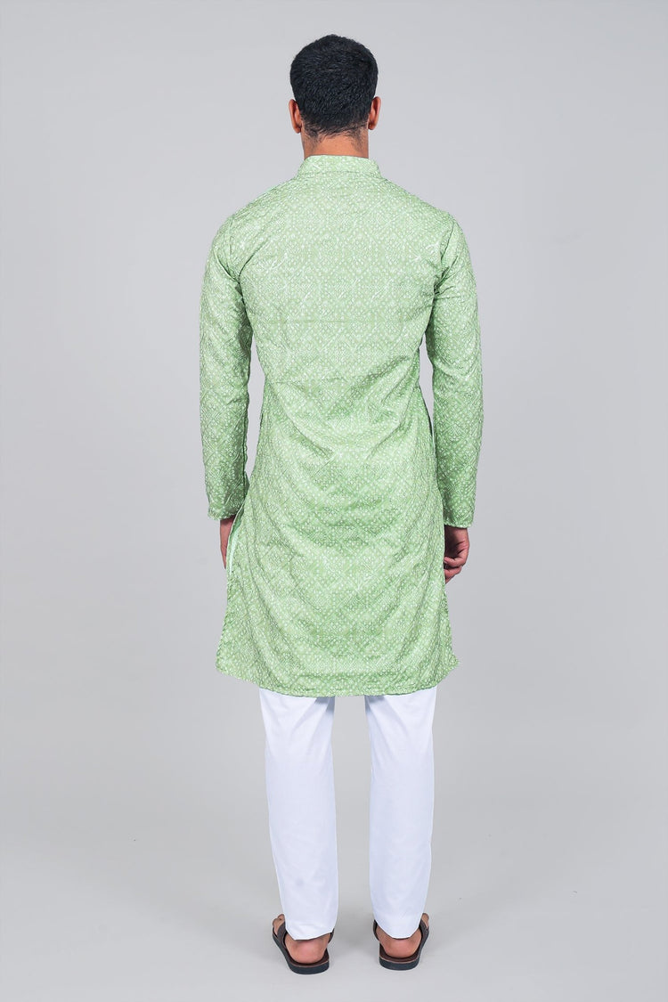 Bluesaanchi Effortlessly Stylish Green Kurta Sets for Men - Veshbhoshaa