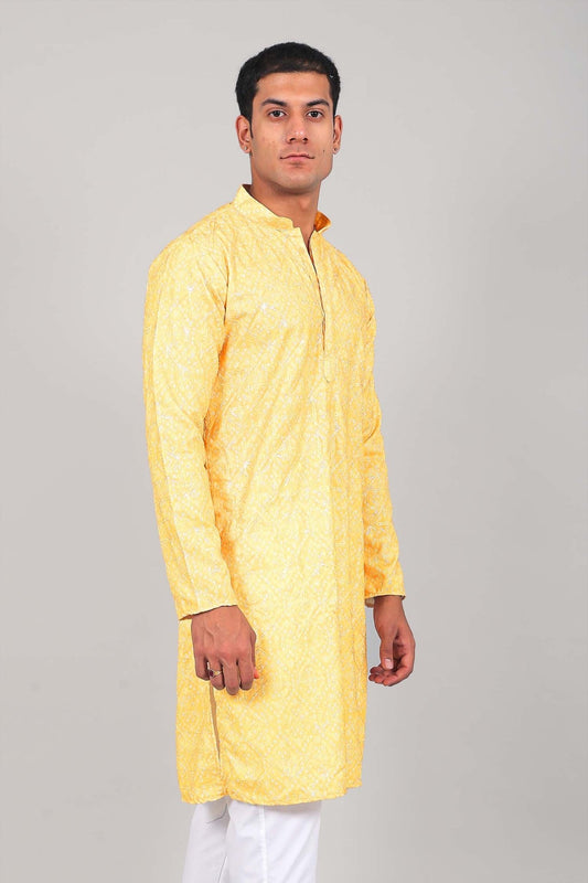 Bluesaanchi Effortlessly Stylish Mango Kurta Set for Men - Veshbhoshaa