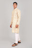 Bluesaanchi Effortlessly Stylish Textured Cream Kurta Set for Men - Veshbhoshaa