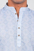 Bluesaanchi Effortlessly Stylish Textured Light Blue Kurta Set for Men - Veshbhoshaa