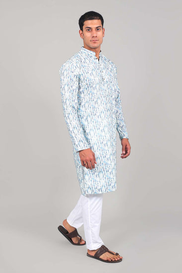 Bluesaanchi Effortlessly Stylish Textured Multicolour Kurta Set for Men - Veshbhoshaa