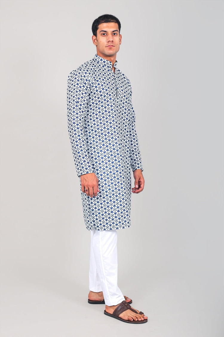 Bluesaanchi Elegantly Casual Blue Kurta set - Veshbhoshaa