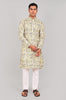 Bluesaanchi Elegantly Casual Cream flower Kurta set - Veshbhoshaa