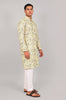 Bluesaanchi Elegantly Casual Cream flower Kurta set - Veshbhoshaa