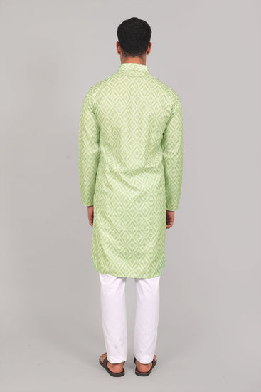 Bluesaanchi Elegantly Casual light green Kurta set - Veshbhoshaa