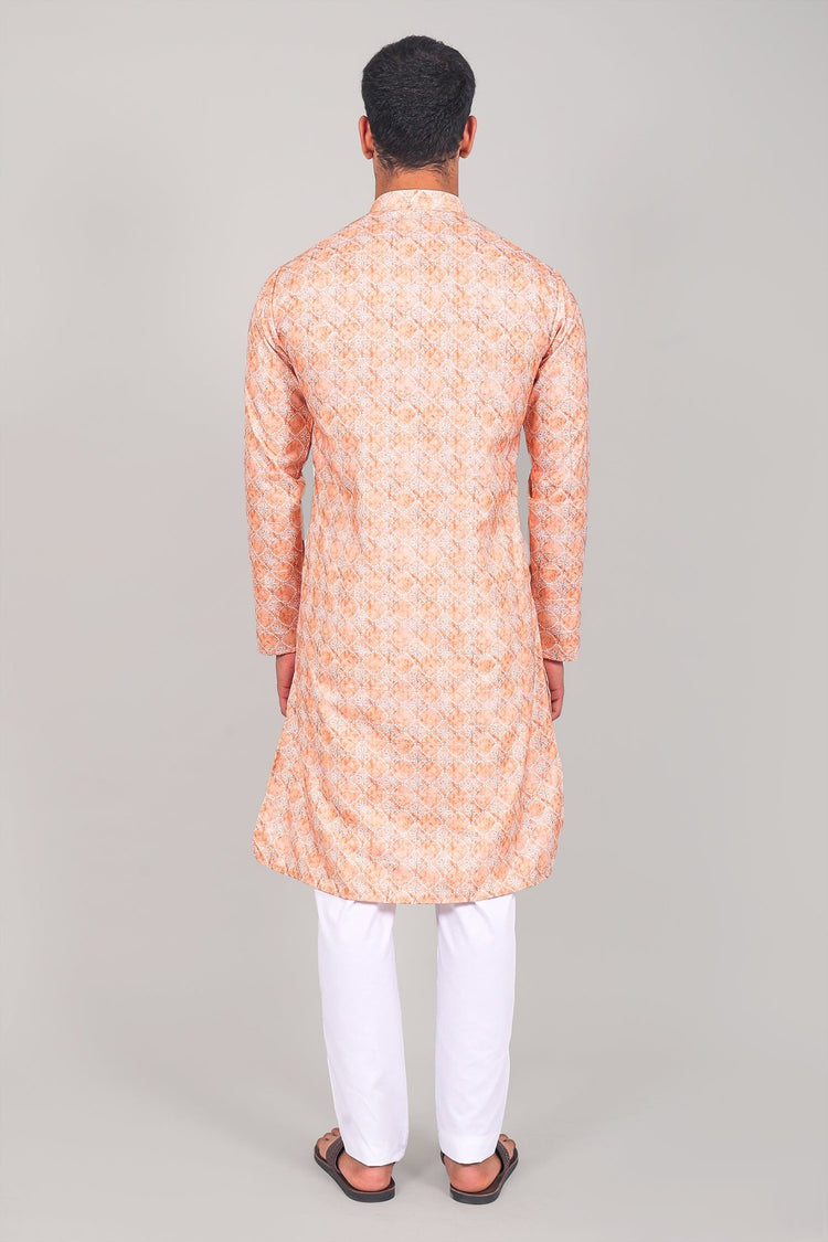 Bluesaanchi Elegantly Casual Salmon Kurta set - Veshbhoshaa