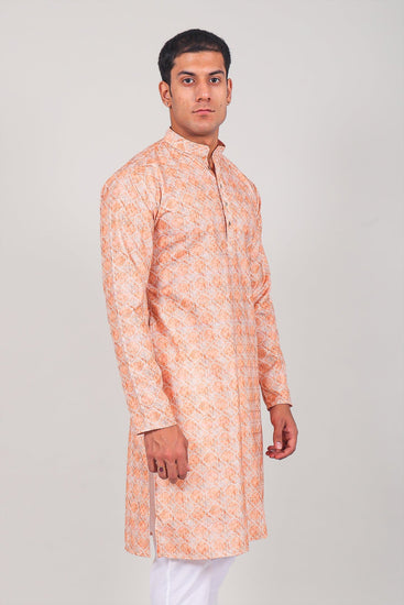 Bluesaanchi Elegantly Casual Salmon Kurta set - Veshbhoshaa