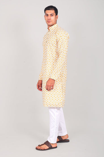 Bluesaanchi Elegantly Casual Yellow Kurta set - Veshbhoshaa