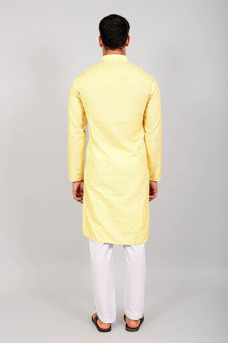 Bluesaanchi Elegantly Casual yellow Kurta set - Veshbhoshaa