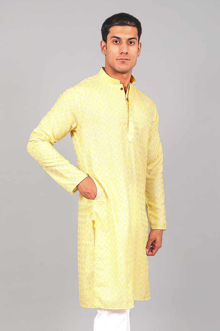 Bluesaanchi Elegantly Casual yellow Kurta set - Veshbhoshaa