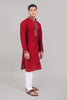 Bluesaanchi Festive Embroidered Maroon Kurta set - Veshbhoshaa