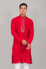 Bluesaanchi Festive Embroidered Red Kurta set - Veshbhoshaa