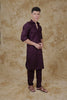 bluesaanchi Maroon Pathani Kurta with Trouser Pant - Veshbhoshaa