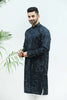 Bluesaanchi Men's Dark Blue Printed Kurta Set - Veshbhoshaa