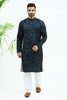 Bluesaanchi Men's Dark Blue Printed Kurta Set - Veshbhoshaa