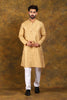 Bluesaanchi Men's Golden Embroidery Kurta Set - Veshbhoshaa