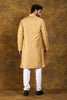 Bluesaanchi Men's Golden Embroidery Kurta Set - Veshbhoshaa