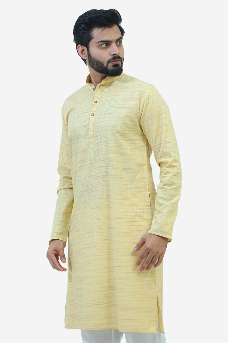 Bluesaanchi Men's Lemon Yellow Casual Kurta Set - Veshbhoshaa