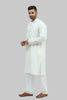 Bluesaanchi Men's Light Cream Silk Kurta Set - Veshbhoshaa