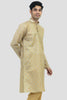 Bluesaanchi Men's Light Golden Color Silk Kurta Set - Veshbhoshaa