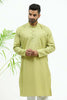 Bluesaanchi Men's Light Olive Green Matka Silk Kurta Set - Veshbhoshaa