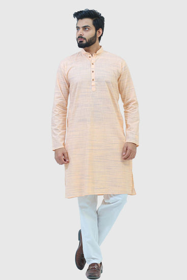 Bluesaanchi Men's Light Orange Kurta Set - Veshbhoshaa