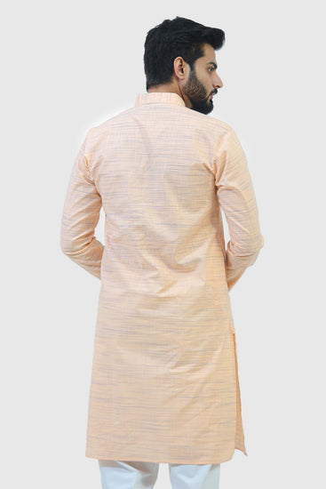 Bluesaanchi Men's Light Orange Kurta Set - Veshbhoshaa