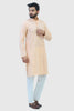 Bluesaanchi Men's Light Orange Kurta Set - Veshbhoshaa