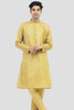 Bluesaanchi Men's Light Yellow Buta Silk Kurta Set - Veshbhoshaa