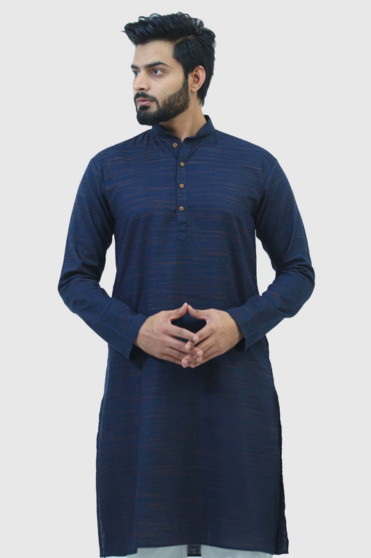 Bluesaanchi Men's Navy Blue Kurta Set - Veshbhoshaa