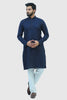 Bluesaanchi Men's Navy Blue Kurta Set - Veshbhoshaa