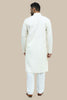 Bluesaanchi Men's Offwhite Matka Silk Kurta Set - Veshbhoshaa