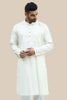 Bluesaanchi Men's Offwhite Matka Silk Kurta Set - Veshbhoshaa